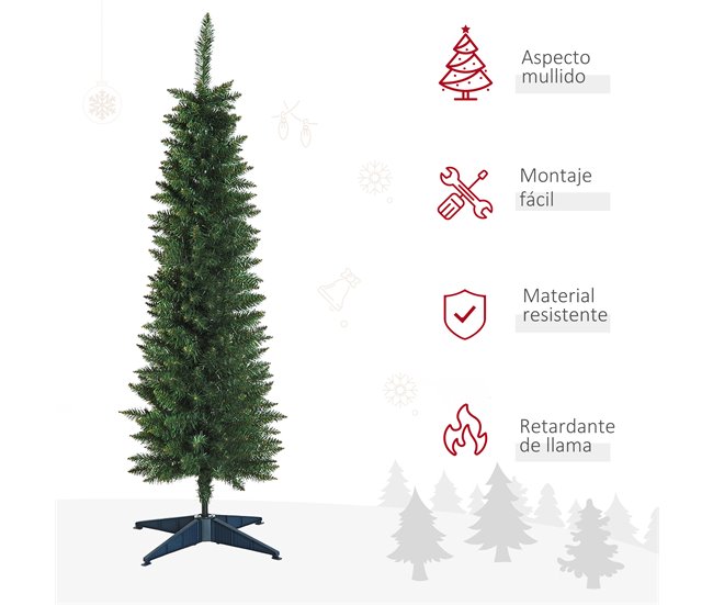 Árvore de Natal Metal, PVC, Plástico HOMCOM, casa - natal Verde