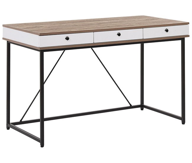 Beliani Secretária JACKSON 120x60 Castanho