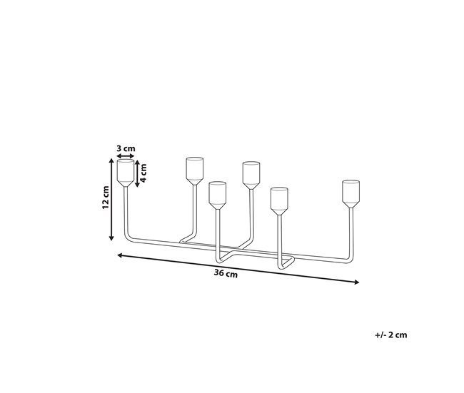 Beliani Candelabro BANGKA Preto
