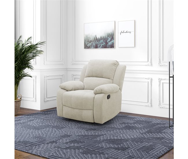 Cadeirão de relaxamento manual RYAN Cinza Claro