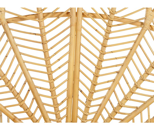 Beliani Cama com estrado Rattan/vime FLORENTINE 187x207 Castanho