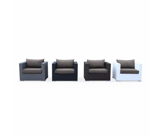 Conjunto de capas de almofadas para mobiliário de jardim Venezia Cinza