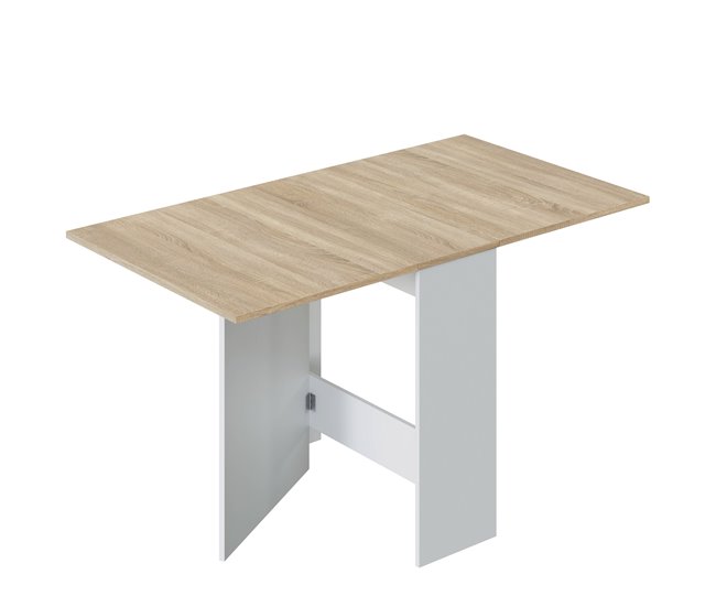 Mesa dobrável LYS cor de carvalho e branco Carvalho