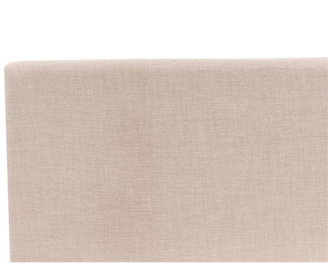 Beliani Cama com estrado Poliéster FITOU 150x214 Areia