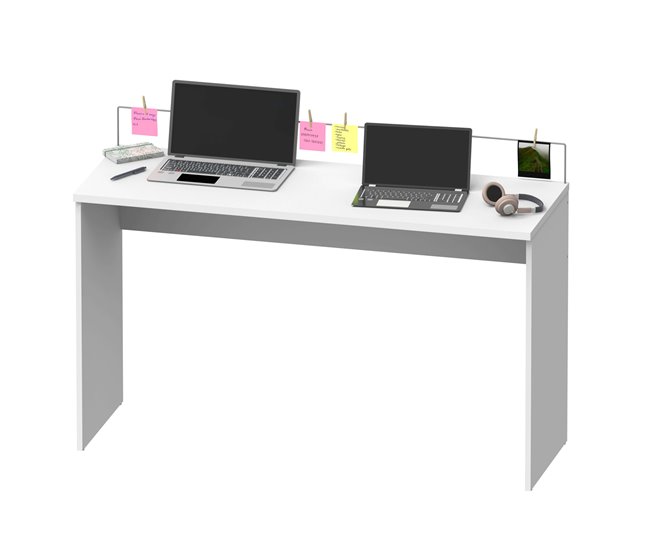 Mesa de escritório Haley com organizador de notas Branco