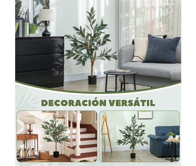 Planta Artificial Seda HOMCOM, casa - decoração Verde