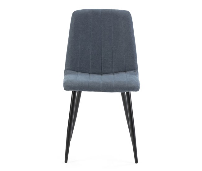  Conjunto de 4 cadeiras de jantar Sagi estofadas Azul