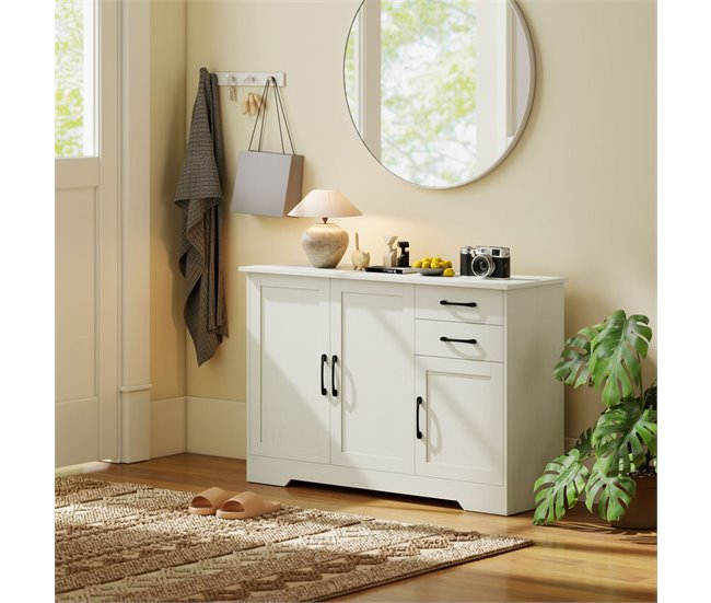 Aparador Melamina de Madeira, MDF HOMCOM Cru