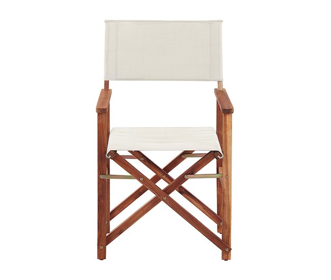 Beliani Cadeira de jardim CINE Branco/ Bege