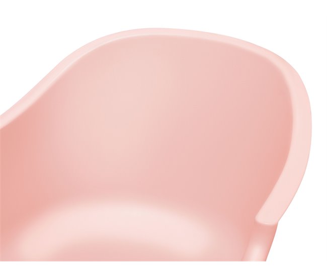 Beliani Cadeira de baloiço HARMONY Rosa