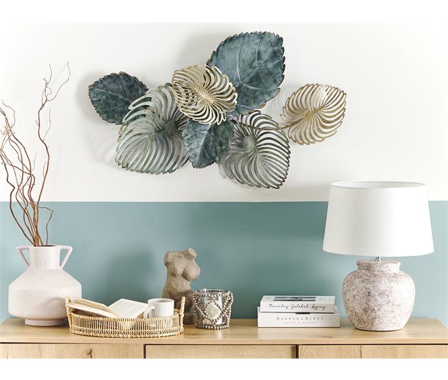 Beliani Decoração de parede MAGNESIUM Azul/ Verde