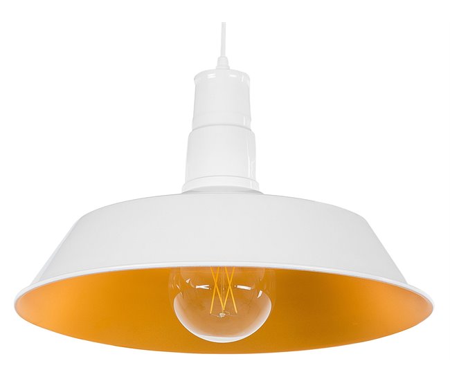 Beliani Candeeiro de tecto BAYOU Branco