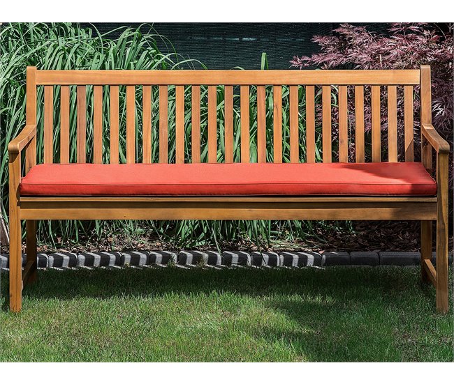 Beliani Almofada de assento para exterior VIVARA 152x54 Vermelho