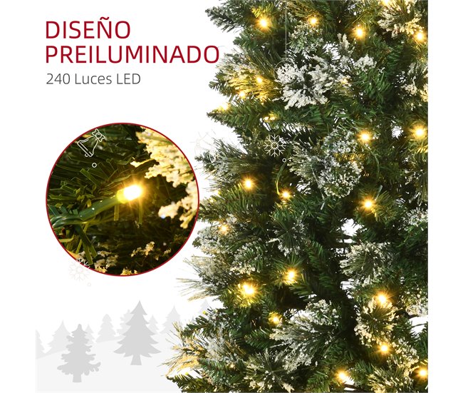 Árvore de Natal Plastico e Aço HOMCOM, casa - natal Verde