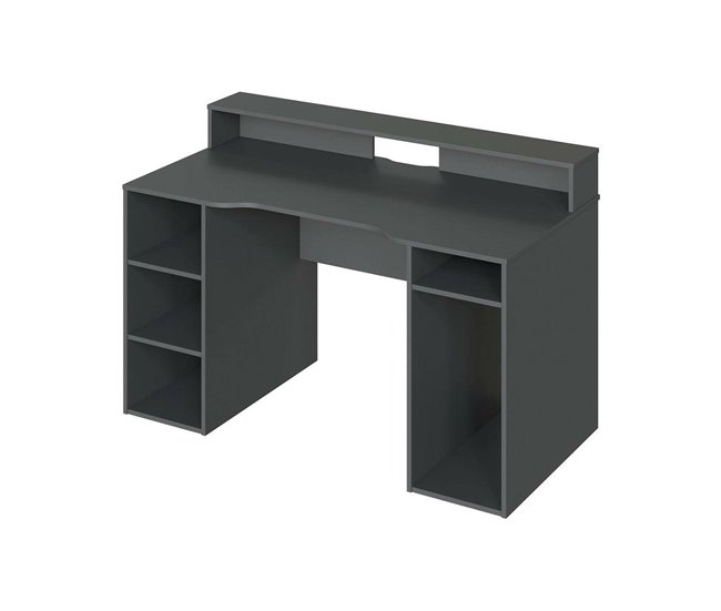 Mesa com efeito de madeira Preto