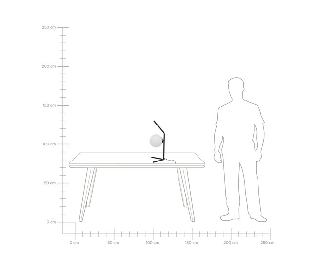 Beliani Candeeiro de mesa WAPITI Branco