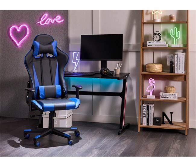 Beliani Cadeira de escritório GAMER Azul