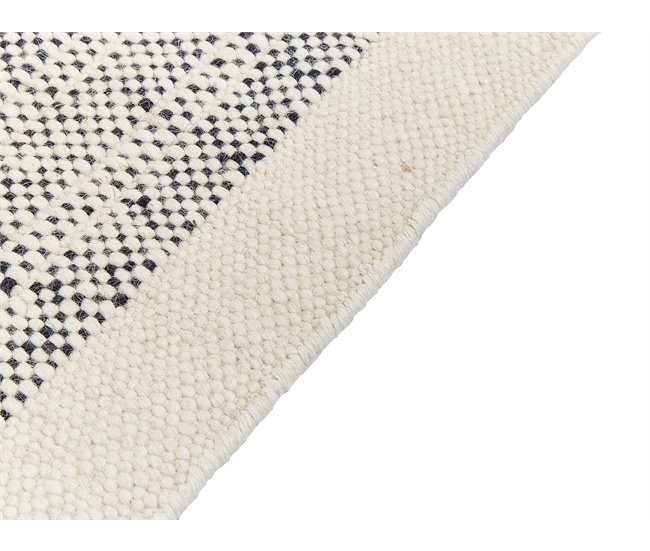 Beliani Entrelaçado KETENLI 80x150 Branco/ Bege
