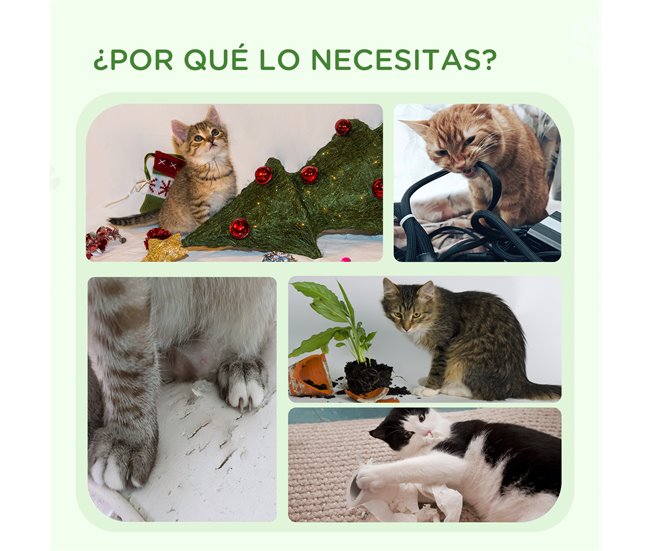 Arranhador para Gatos Aglomerado de Madeira, Poliéster e Juta Branco