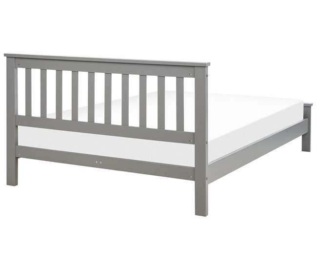 Beliani Cama com estrado Pinho MAYENNE 149x208 Castanho