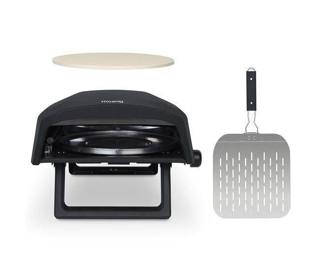 Forno de pizza a gás Gino640 H.koenig Preto / Cinza
