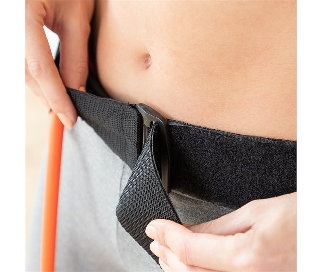 Cinto com Elásticos de Resistência para Glúteos e Guia de Exercícios Laranja