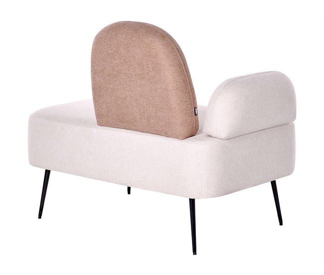 Beliani Chaise longue à esquerda Poliéster ARCEY Bege