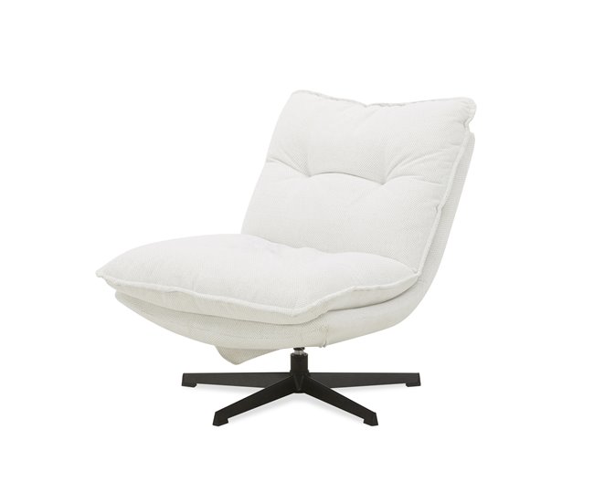 Cadeirão decorativo giratório LAIA Bege