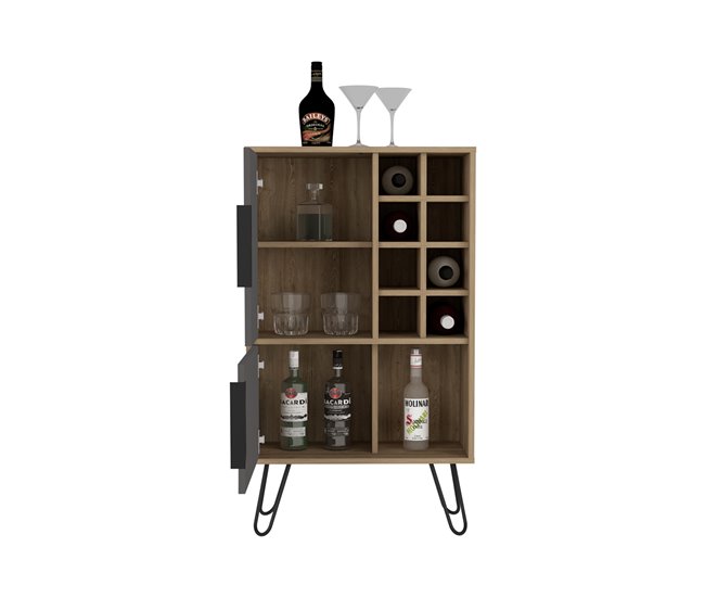 Gabinete de bar baixo de Vegas com oito cubículos de vinho Multicor