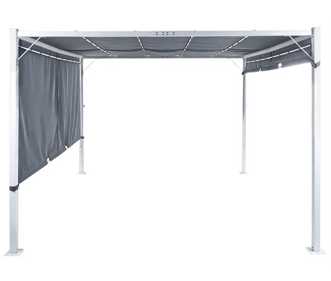 Beliani Pérgola de Jardim PARGA Cinza