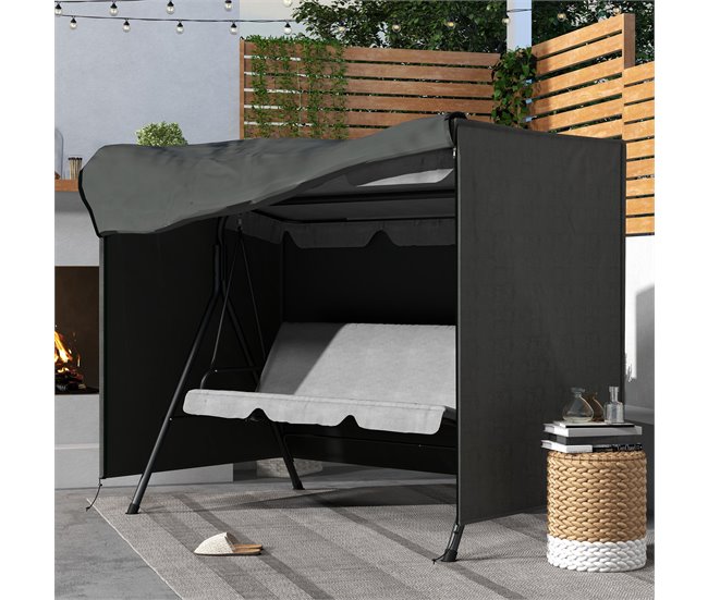 Capa para Móveis de Jardim Tecido Oxford Outsunny Cinza
