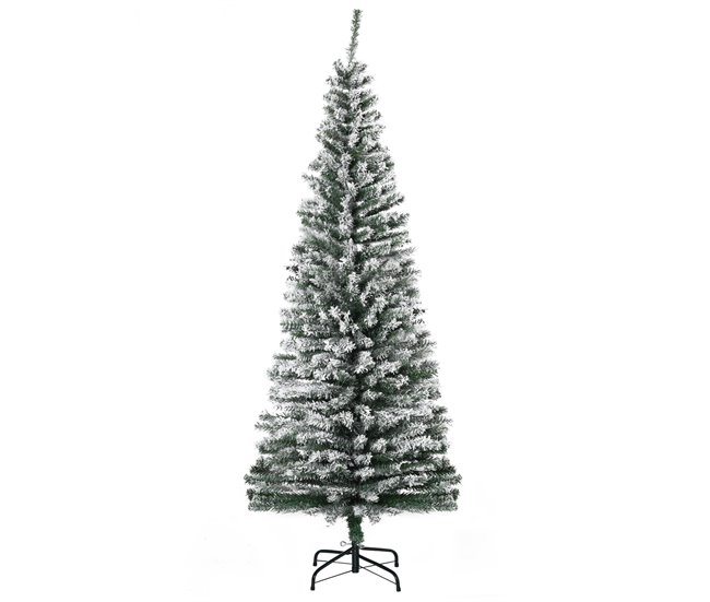 Árvore de Natal PVC e Aço HOMCOM, casa - natal Verde
