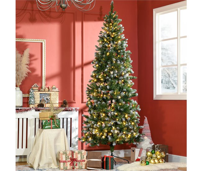 Árvore de Natal PVC e Aço HOMCOM, casa - natal Verde