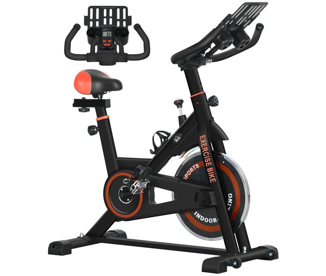 Bicicleta Estática Aço e ABS HOMCOM Vermelho