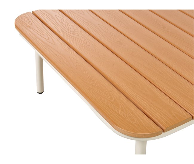 Beliani Conjunto lounge SENISE Branco/cinza
