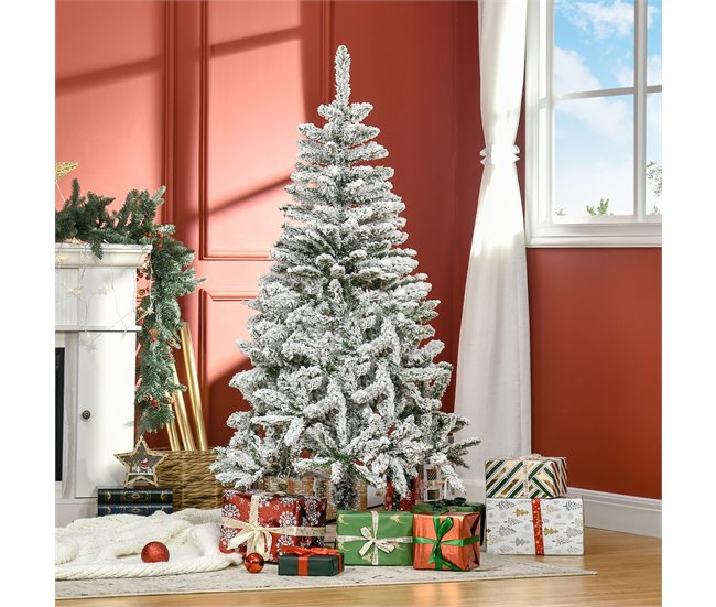 Árvore de Natal Artificial PVC e Aço HOMCOM, casa - natal Verde