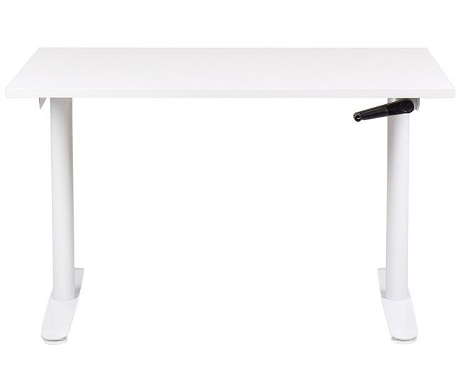 Beliani Secretária ajustável DESTIN IV 120x72 Branco