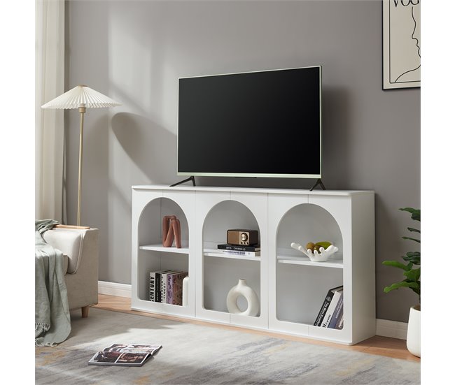 Aparador Trorhun MDF [en.casa] 160 Branco