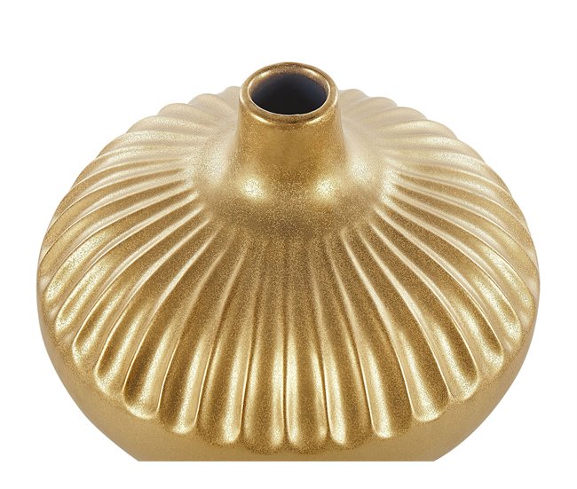 Beliani Jarrón decorativo CERCEI Dourado