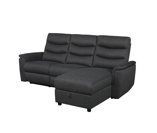 Chaise loungue relax elétrico FAMILY Antracite