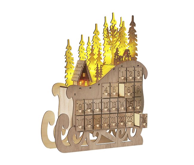 Beliani Figura decorativa IMPALA Castanho