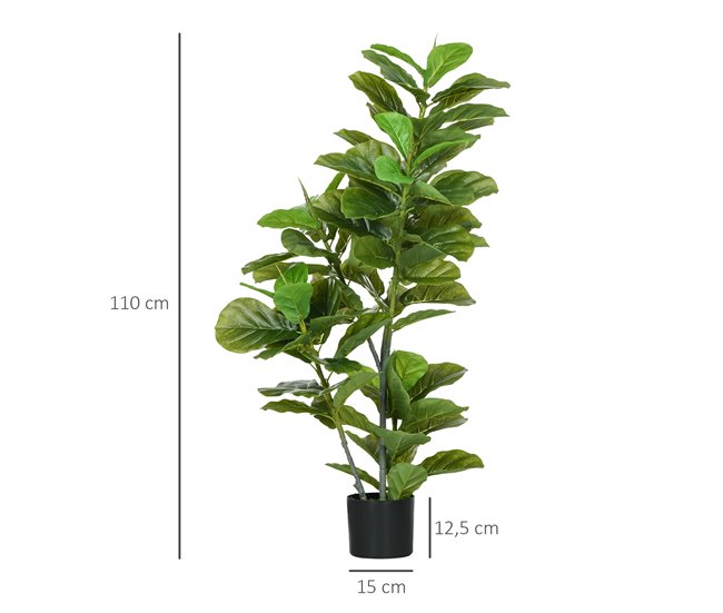 Planta Artificial PEVA e Metal HOMCOM, casa - decoração Verde