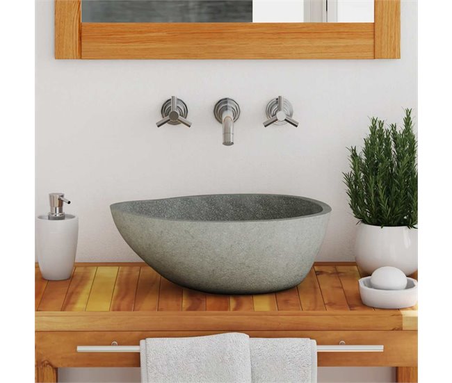 Lavatório - Lavabo - Pia de banheiro oval Antracite