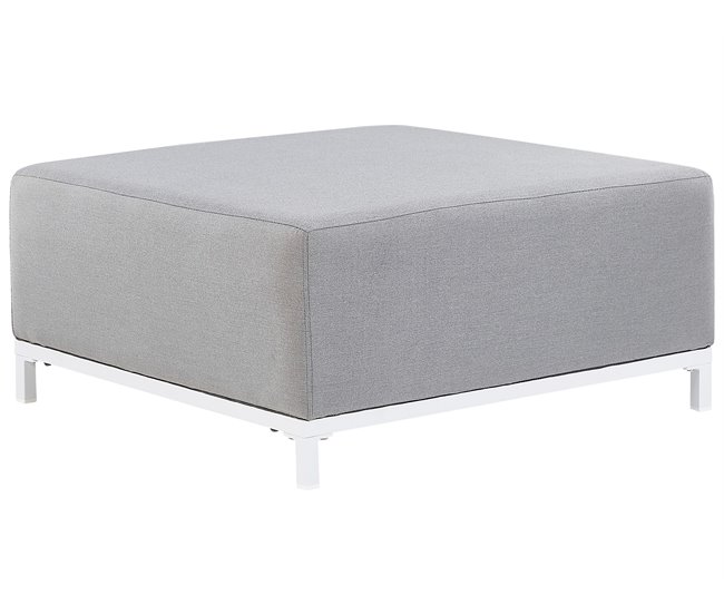 Beliani Conjunto lounge Poliéster ROVIGO Cinza Claro
