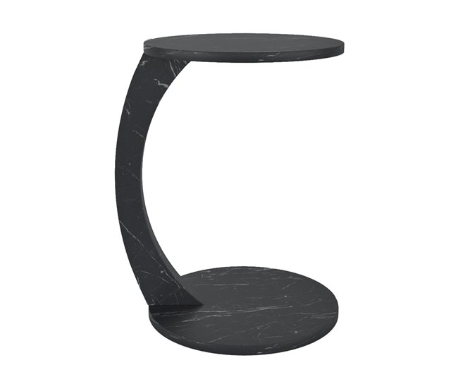 Mesa de apoio Holeby com 4 rodízios [en.casa] 38x38 Preto