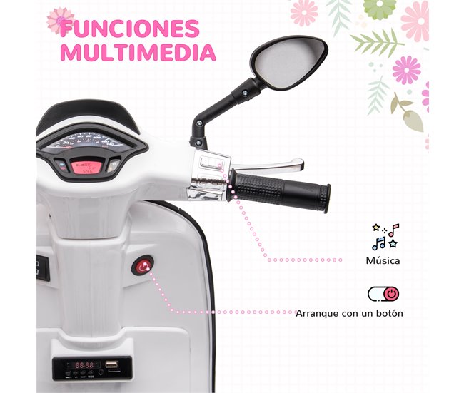 Motas elétricas PP, Metal AIYAPLAY Branco