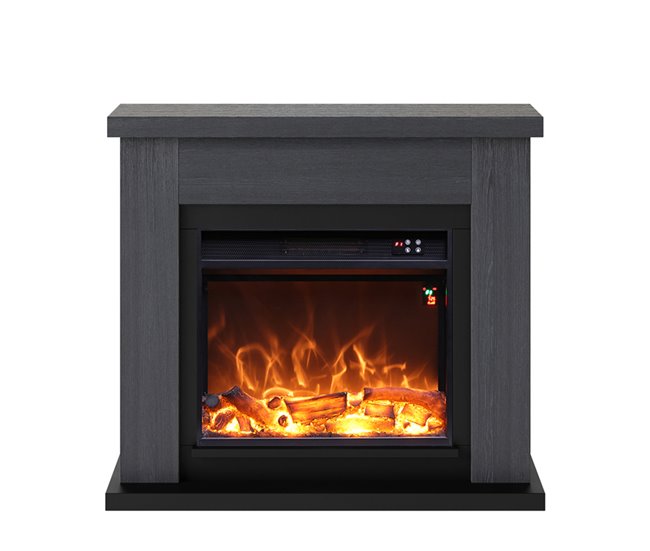 Lareira De Parede 1500w Caminetto Fuego Paolo Cinza