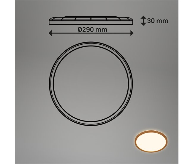 Plafon TAVA WOOD DOWNLIGHT 1 LED marca BRILONER Madeira