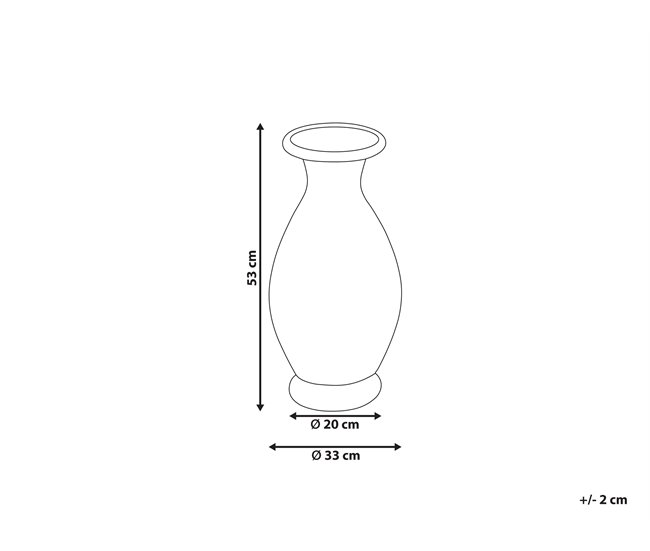 Beliani Jarrón decorativo RAWAS Creme