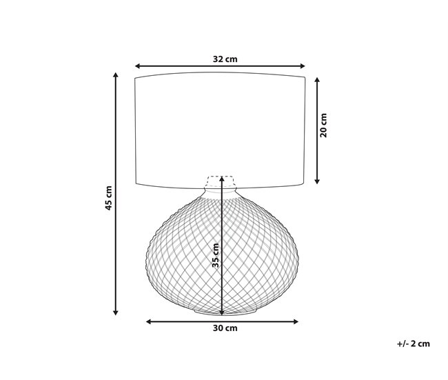 Beliani Candeeiro de mesa MADON Cinza